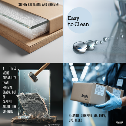 Classic Stained Glass Look Backsplash Panel, Tempered Glass Wall Art, Timeless Color Design, Elegant Kitchen Decor, Stove Protector