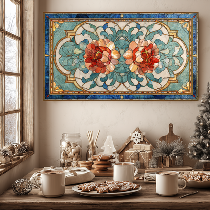 Turkish Tile Pattern Glass Backsplash Panel, Tempered Glass Wall Art, Traditional Anatolian Design, Elegant Kitchen Decor, Stove Protector (Kopya)