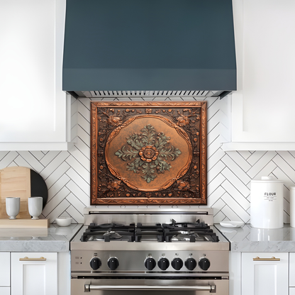 Glass Backsplash, Pattern Tile Look One Piece Tempered Glass Kitchen Splashback For Stove Behind, Marble Look Backsplash, Kitchen Backsplash