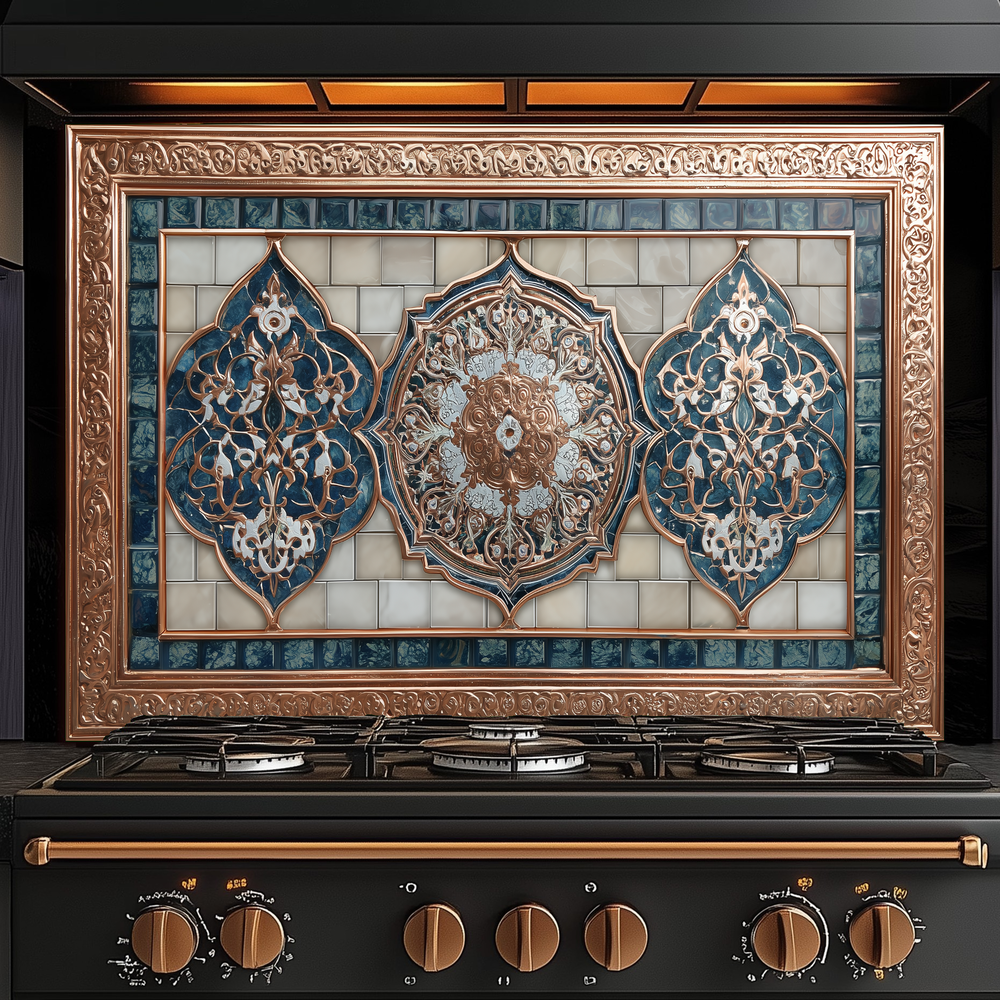 Glass Backsplash, Pattern Tile Look One Piece Tempered Glass Kitchen Splashback For Stove Behind, Marble Look Backsplash, Kitchen Backsplash