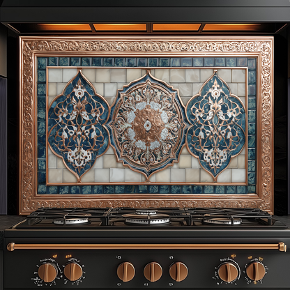 Glass Backsplash, Pattern Tile Look One Piece Tempered Glass Kitchen Splashback For Stove Behind, Marble Look Backsplash, Kitchen Backsplash