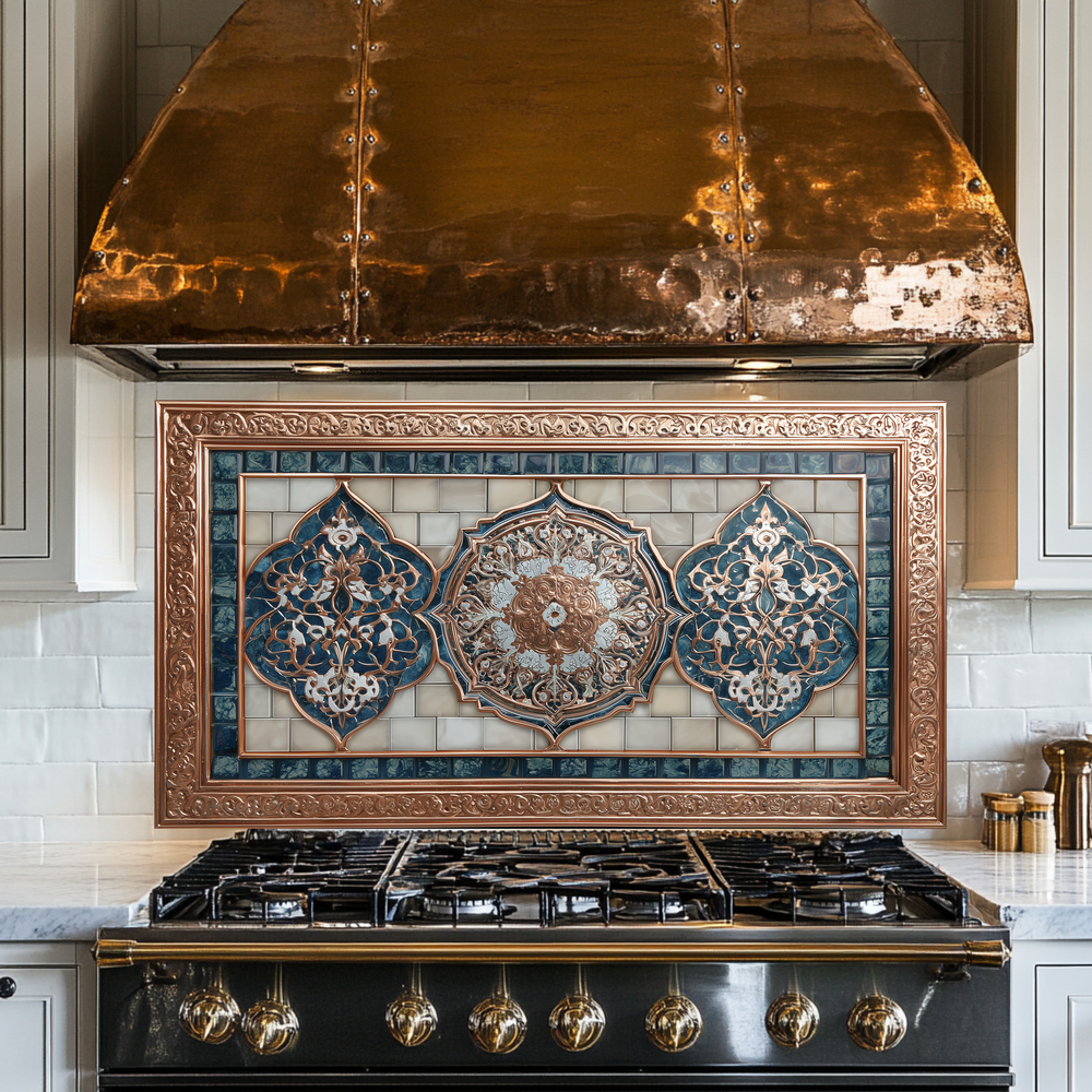 Glass Backsplash, Pattern Tile Look One Piece Tempered Glass Kitchen Splashback For Stove Behind, Marble Look Backsplash, Kitchen Backsplash