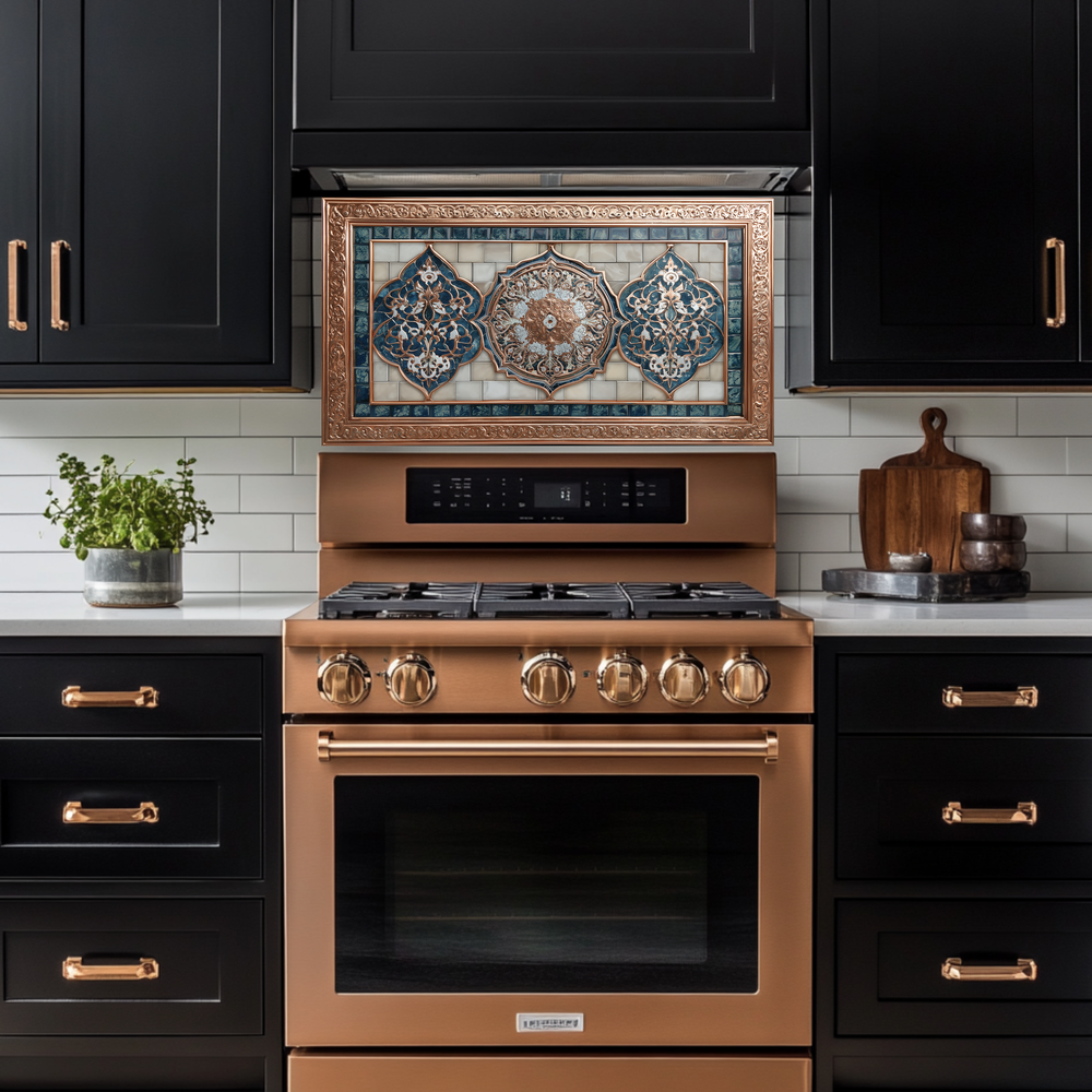 Glass Backsplash, Pattern Tile Look One Piece Tempered Glass Kitchen Splashback For Stove Behind, Marble Look Backsplash, Kitchen Backsplash