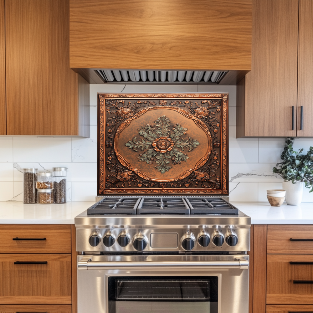 Glass Backsplash, Pattern Tile Look One Piece Tempered Glass Kitchen Splashback For Stove Behind, Marble Look Backsplash, Kitchen Backsplash