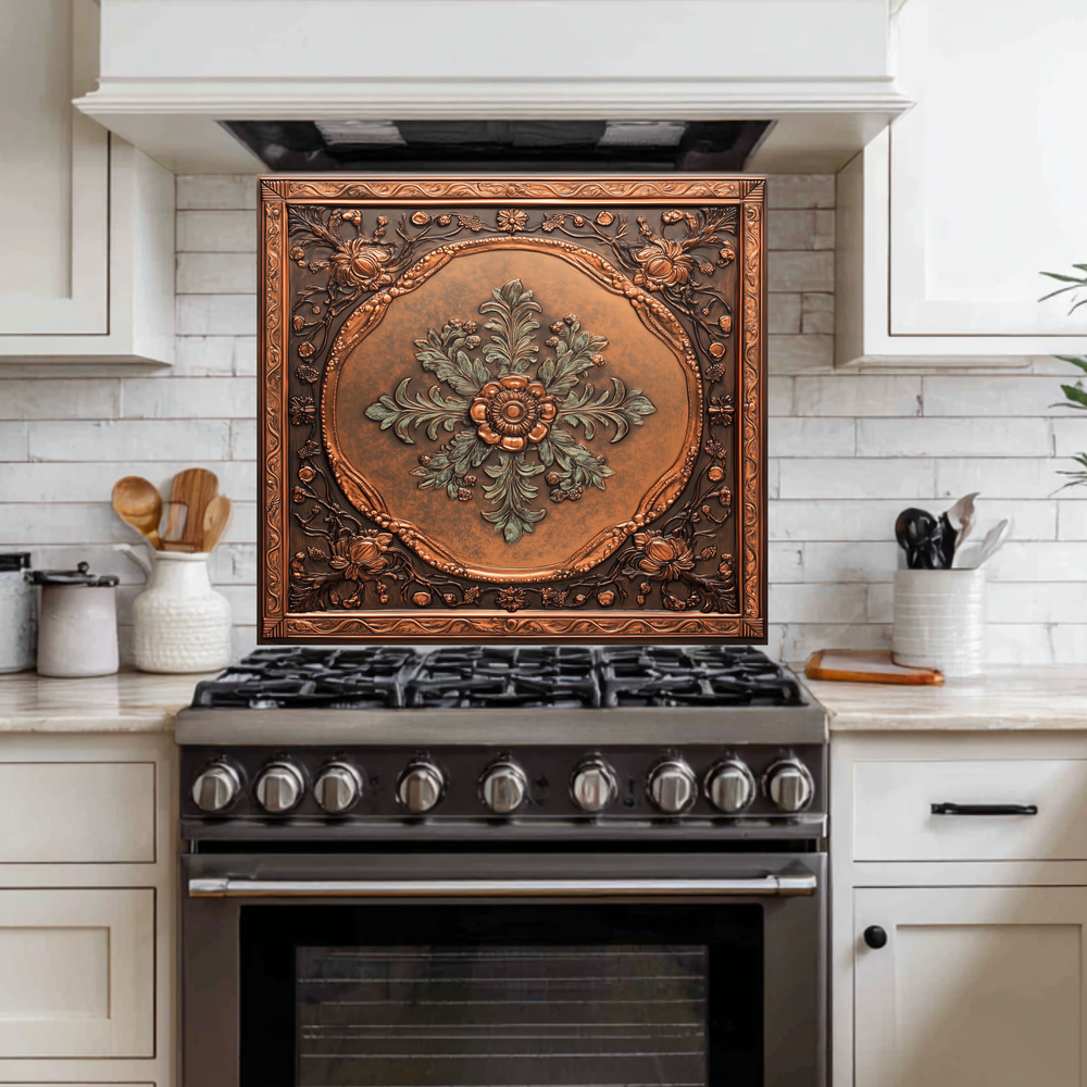 Glass Backsplash, Pattern Tile Look One Piece Tempered Glass Kitchen Splashback For Stove Behind, Marble Look Backsplash, Kitchen Backsplash