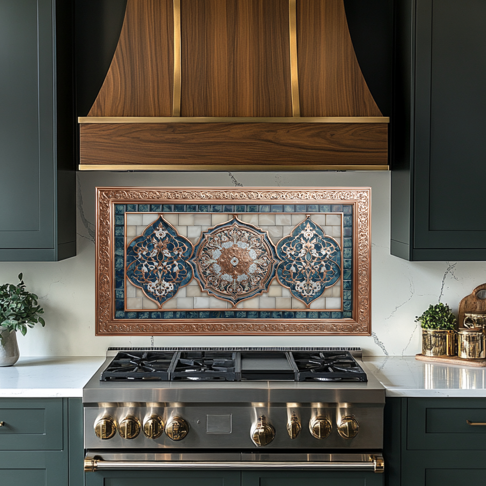 Glass Backsplash, Pattern Tile Look One Piece Tempered Glass Kitchen Splashback For Stove Behind, Marble Look Backsplash, Kitchen Backsplash