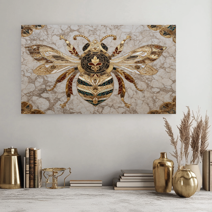Magnificent Bee Print One Piece Tempered Glass Kitchen Splashback For Stove Behind, Kitchen Backsplash, Wall Art
