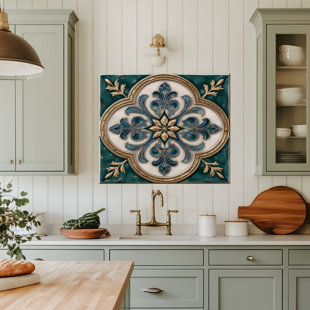 Emerald Glass Backsplash, Ottoman Tile Look Tempered Glass Kitchen Splashback For Stove Behind, Copper Look Backsplash, Oven Backsplashes