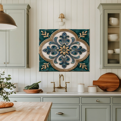 Emerald Glass Backsplash, Ottoman Tile Look Tempered Glass Kitchen Splashback For Stove Behind, Copper Look Backsplash, Oven Backsplashes