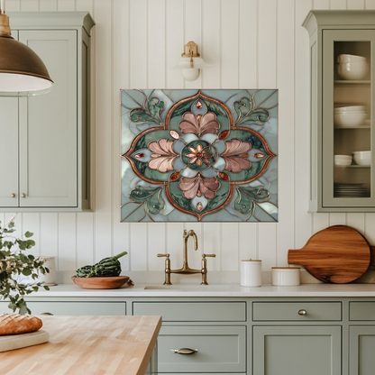 Green Glass Backsplash, Ottoman Tile Look Tempered Glass Kitchen Splashback For Stove Behind, Copper Look Backsplash, Oven Backsplashes