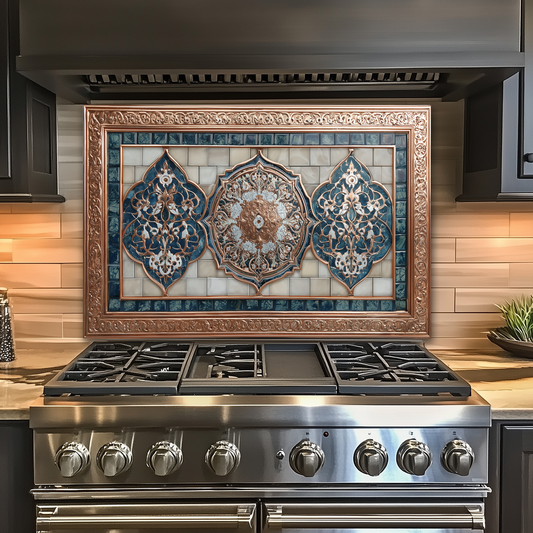 Glass Backsplash, Pattern Tile Look One Piece Tempered Glass Kitchen Splashback For Stove Behind, Marble Look Backsplash, Kitchen Backsplash