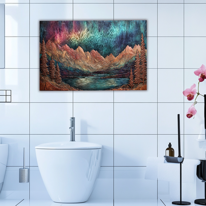 Landscape Design in Copper Look Printed Tempered Glass Kitchen Backsplash Splashback Wall Art Panel