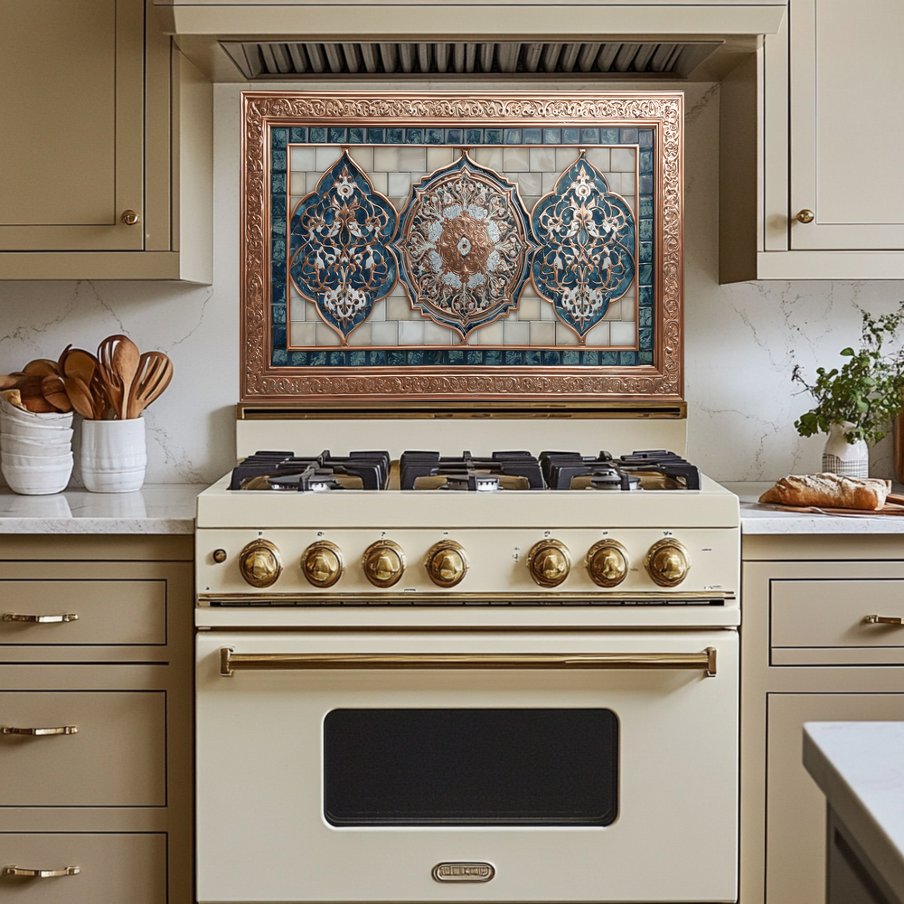 Glass Backsplash, Pattern Tile Look One Piece Tempered Glass Kitchen Splashback For Stove Behind, Marble Look Backsplash, Kitchen Backsplash