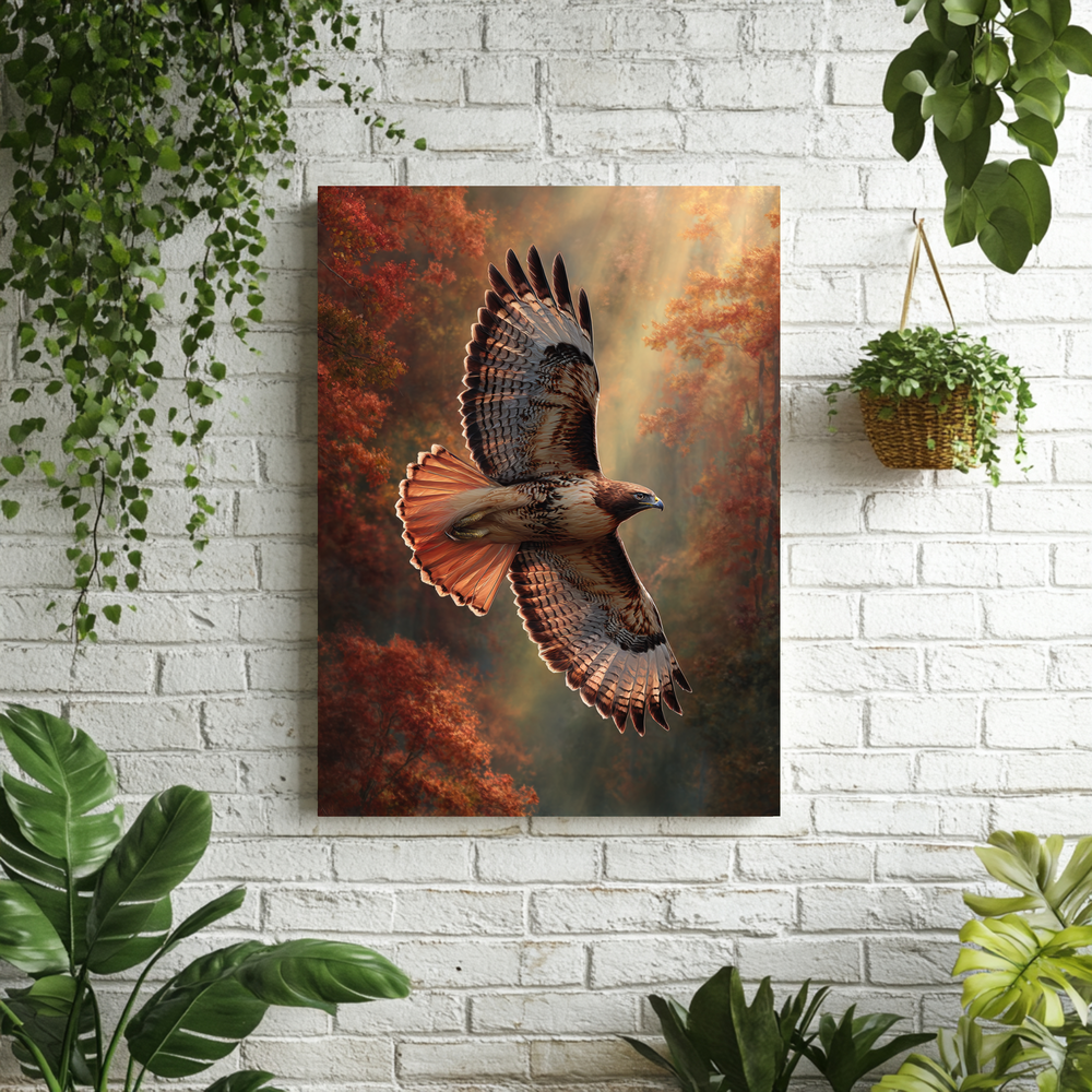 Hawk Copper Look One Piece Tempered Glass Kitchen Backsplash for Stove Behind, Kitchen Splashback, Glass Wall Art