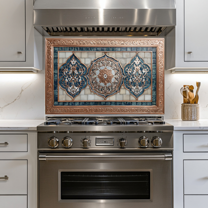 Glass Backsplash, Pattern Tile Look One Piece Tempered Glass Kitchen Splashback For Stove Behind, Marble Look Backsplash, Kitchen Backsplash