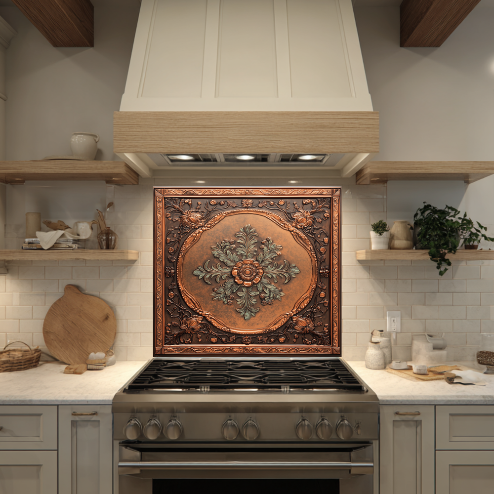 Glass Backsplash, Pattern Tile Look One Piece Tempered Glass Kitchen Splashback For Stove Behind, Marble Look Backsplash, Kitchen Backsplash